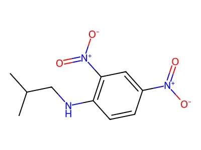 N-(2-methylpropyl)-2,4-dinitroaniline structure