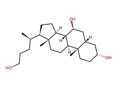 (3alpha,5beta,7beta)-Cholane-3,7,24-triol structure