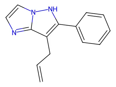 6-Phenyl-7-(prop-2-en-1-yl)-5H-imidazo(1,2-b)pyrazole structure