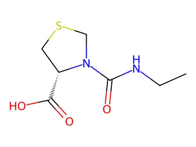 (R)-3-(Ethylcarbamoyl)thiazolidine-4-carboxylic acid structure