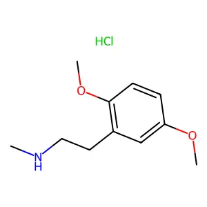 Phenethylamine, 2,5-dimethoxy-N-methyl-, hydrochloride structure