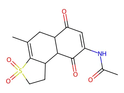 N-(4-methyl-3,3,6,9-tetraoxo-1,2,5,5a,9a,9b-hexahydrobenzo[e][1]benzothiol-8-yl)acetamide structure