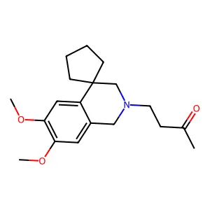 4-(6,7-dimethoxyspiro[1,3-dihydroisoquinoline-4,1'-cyclopentane]-2-yl)butan-2-one structure