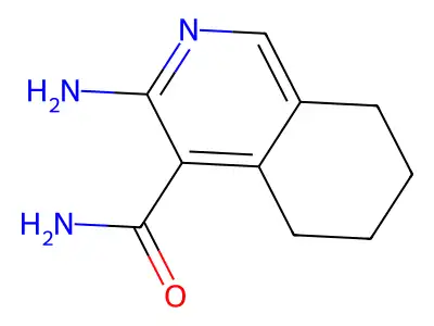 3-Amino-5,6,7,8-tetrahydro-4-isoquinolinecarboxamide structure