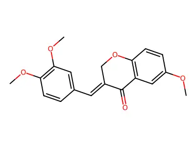 3-[(3,4-Dimethoxyphenyl)methylidene]-6-methoxychromen-4-one structure