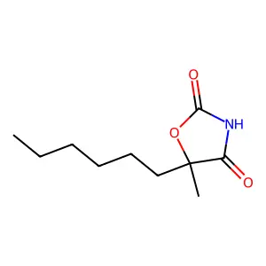 5-Hexyl-5-methyl-1,3-oxazolidine-2,4-dione structure