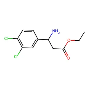 Benzenepropanoic acid, beta-amino-3,4-dichloro-, ethyl ester, (betar)- structure