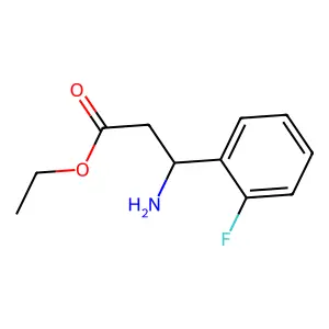 ethyl (3R)-3-amino-3-(2-fluorophenyl)propanoate structure