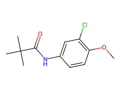 N-(3-chloro-4-methoxyphenyl)-2,2-dimethylpropanamide structure