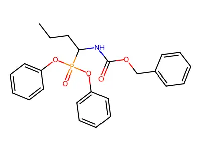 Carbamic acid, [1-(diphenoxyphosphinyl)butyl]-, phenylmethyl ester structure