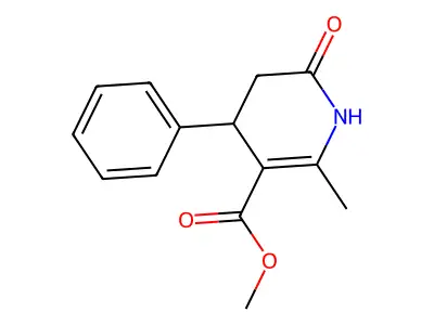 methyl 2-methyl-6-oxo-4-phenyl-1,4,5,6-tetrahydropyridine-3-carboxylate structure