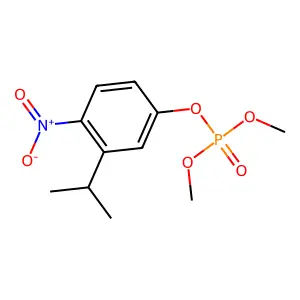Phosphoric acid, dimethyl 3-isopropyl-4-nitrophenyl ester structure