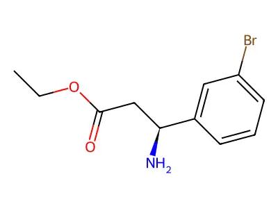 ethyl (3S)-3-amino-3-(3-bromophenyl)propanoate structure