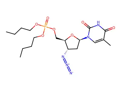 5'-Thymidylic acid, 3'-azido-3'-deoxy-, dibutyl ester structure
