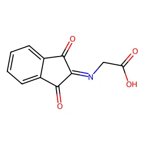 indane-1,3-dione-2-imine-N-acetic acid structure