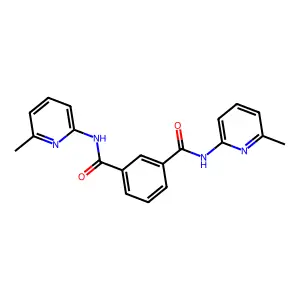 1,3-Benzenedicarboxamide, N,N'-bis(6-methyl-2-pyridinyl)- structure