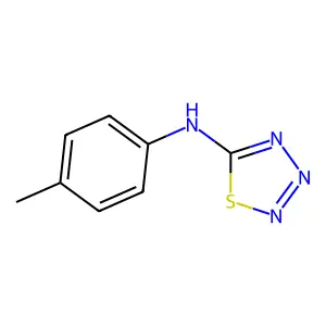 N-(4-methylphenyl)-1,2,3,4-thiatriazol-5-amine structure