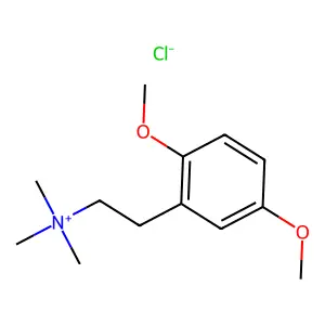 2-(2,5-Dimethoxyphenyl)-N,N,N-trimethylethan-1-aminium chloride structure