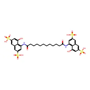 Bis(di(HSO3)Naph)DiNH dodecane structure