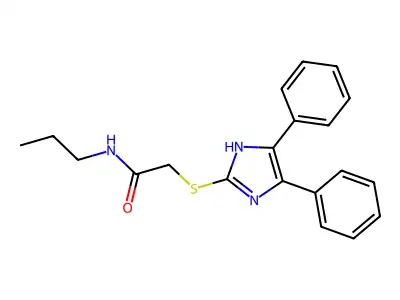 2-[(4,5-diphenyl-1H-imidazol-2-yl)sulfanyl]-N-propylacetamide structure