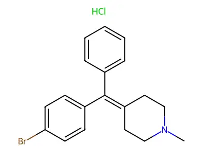 Piperidine, 4-((4-bromophenyl)phenylmethylene)-1-methyl-, hydrochloride structure