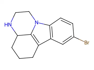 8-Bromo-2,3,3a,4,5,6-hexahydro-1H-pyrazino[3,2,1-jk]carbazole structure