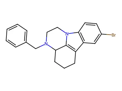 3-Benzyl-8-bromo-2,3,3a,4,5,6-hexahydro-1H-pyrazino[3,2,1-jk]carbazole structure