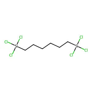 Silane, 1,1'-(1,6-hexanediyl)bis[1,1,1-trichloro- structure