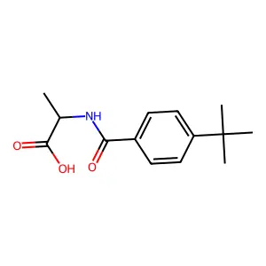 (2R)-2-[(4-tert-butylbenzoyl)amino]propanoic acid structure