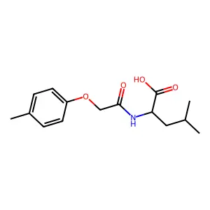 (2-(p-Tolyloxy)acetyl)-D-leucine structure