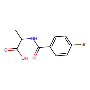 (2R)-2-[(4-bromophenyl)formamido]propanoicacid structure