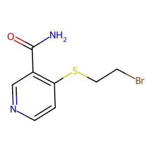 Nicotinamide, 4-(2-bromoethylthio)- structure