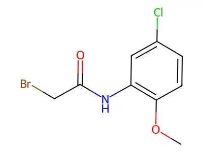 2-bromo-N-(5-chloro-2-methoxyphenyl)acetamide structure