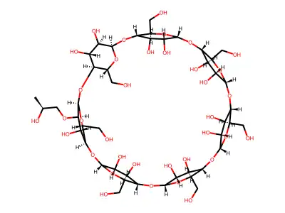 beta-Cyclodextrin, 2A-O-(2-hydroxypropyl)-, (S)- structure