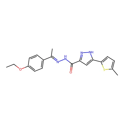 N'-(1-(4-Ethoxyphenyl)ethylidene)3-(5-ME-2-thienyl)-1H-pyrazole-5-carbohydrazide structure