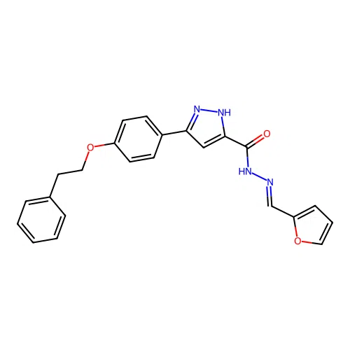 N'-(2-Furylmethylene)-3-(4-(2-phenylethoxy)phenyl)-1H-pyrazole-5-carbohydrazide structure