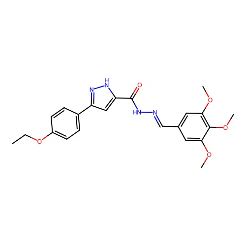3-(4-ethoxyphenyl)-N'-[(E)-(3,4,5-trimethoxyphenyl)methylidene]-1H-pyrazole-5-carbohydrazide structure