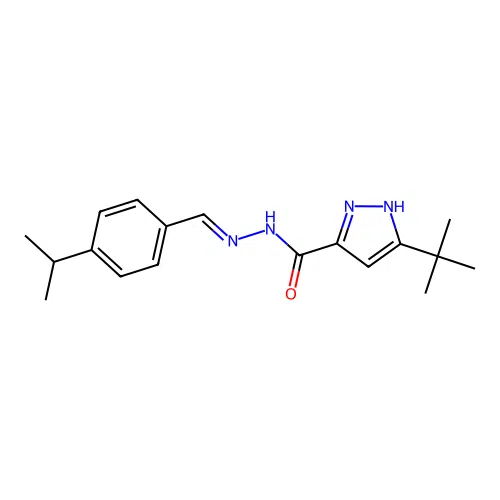 3-Tert-butyl-N'-(4-isopropylbenzylidene)-1H-pyrazole-5-carbohydrazide structure