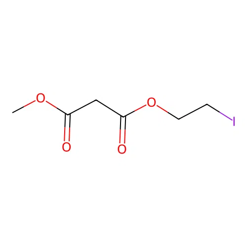 Malonic acid, 2-iodoethyl ester, methyl ester structure