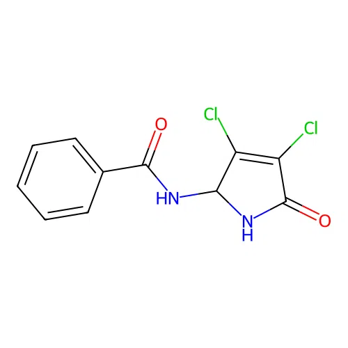 N-(3,4-dichloro-5-oxo-2,5-dihydro-1H-pyrrol-2-yl)benzamide structure