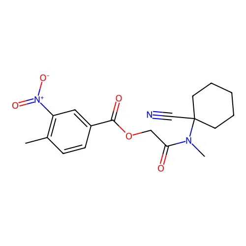 [(1-Cyanocyclohexyl)(methyl)carbamoyl]methyl 4-methyl-3-nitrobenzoate structure