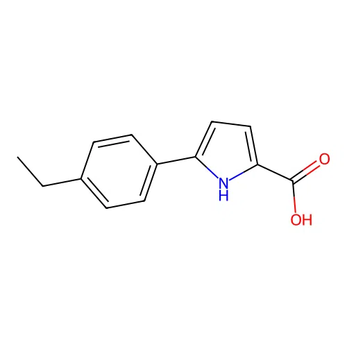 5-(4-ethylphenyl)-1H-pyrrole-2-carboxylic acid structure