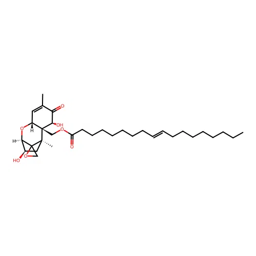 Trichothec-9-en-8-one, 12,13-epoxy-3,7-dihydroxy-15-((1-oxo-9-octadecenyl)oxy)-, (3alpha,7alpha,15(Z))- structure