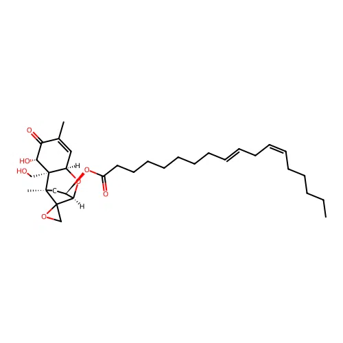 Trichothec-9-en-8-one, 12,13-epoxy-7,15-dihydroxy-3-((1-oxo-9,12-octadecadienyl)oxy)-, (3alpha(9Z,12Z),7alpha)- structure