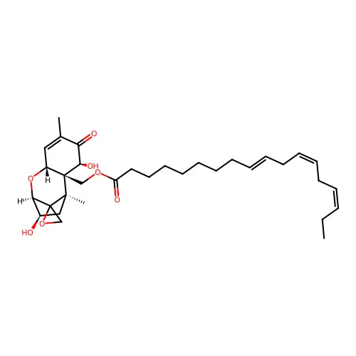 Trichothec-9-en-8-one, 12,13-epoxy-3,7-dihydroxy-15-((1-oxo-9,12,15-octadecatrienyl)oxy)-, (3alpha,7alpha,15(9Z,12Z,15Z))- structure