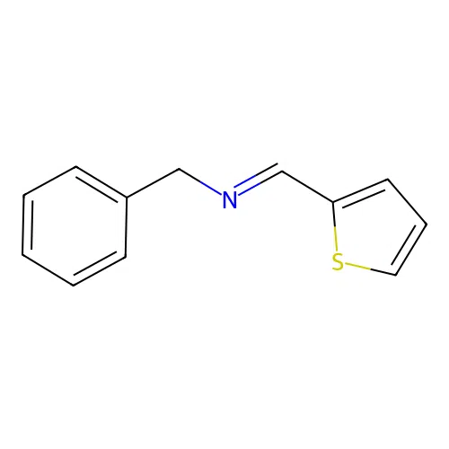 Benzenemethanamine, N-(2-thienylmethylene)- structure