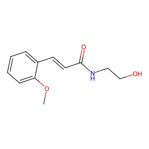 Cinnamamide, N-(2-hydroxyethyl)-2-methoxy- structure