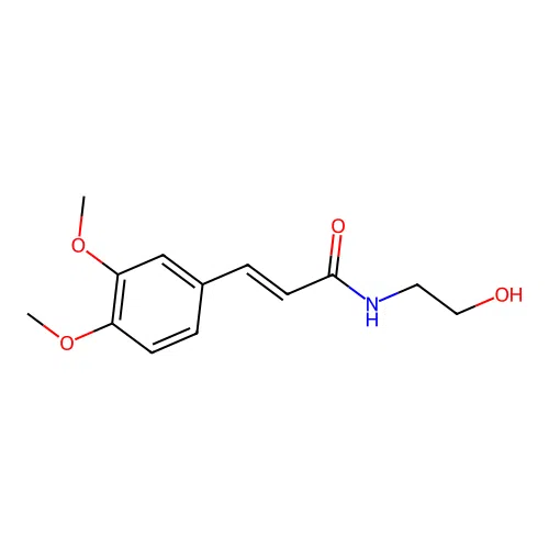 Cinnamamide, 3,4-dimethoxy-N-(2-hydroxyethyl)- structure