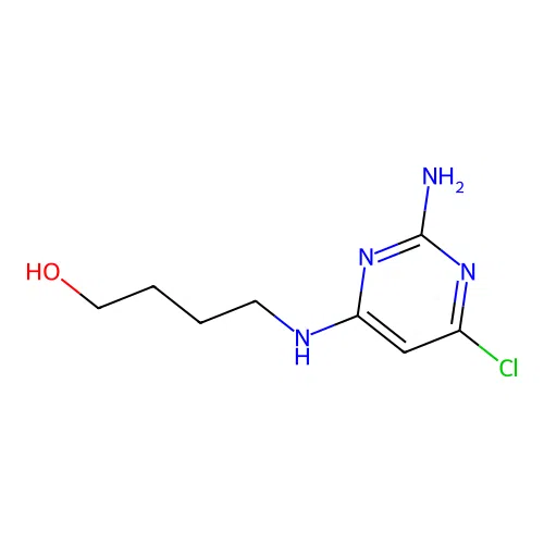 4-[(2-Amino-6-chloropyrimidin-4-yl)amino]butan-1-ol structure