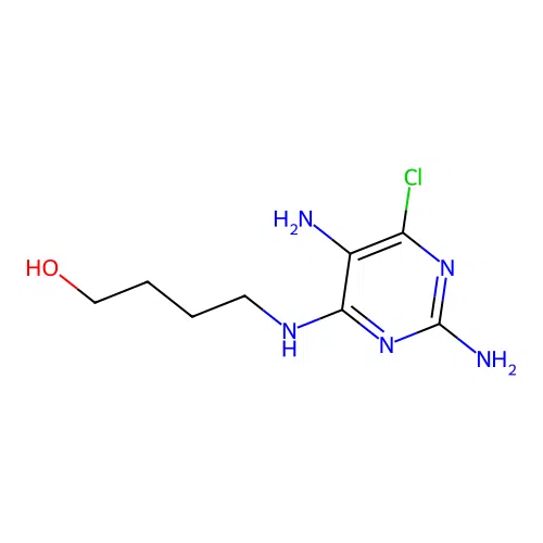 4-[(2,5-Diamino-6-chloropyrimidin-4-yl)amino]butan-1-ol structure